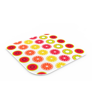 Set 6 Placi Sticla Protectie, Citrus, 16 x 16 cm