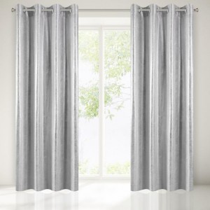 Draperie Brass 140 x 250 cm 1 bucata Argintiu / Alb