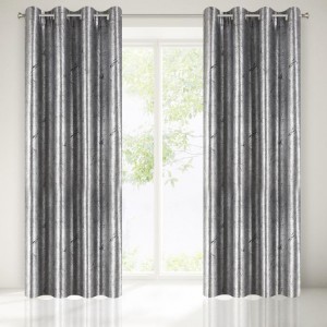 Draperie Brass 140 x 250 cm 1 bucata Argintiu / Negru