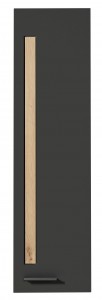 Cabinet suspendat din MDF cu 1 usa Loftis Grafit / Stejar, l36xA37xH128 cm
