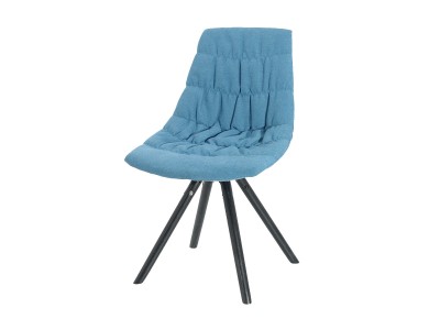 Scaun tapitat cu stofa, cu picioare de lemn Klass Light Blue, l47xA54xH80 cm