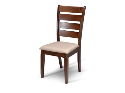 Scaun din lemn, cu sezutul tapitat cu stofa Montana Dirty Oak / Dark Beige, l47xA42,5xH99,5 cm