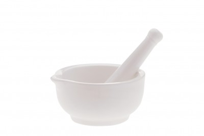 Mojar cu pistil White Basics Alb, Portelan, Ø9 cm