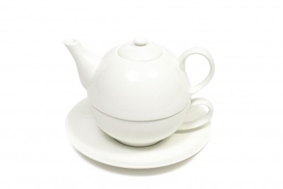 Ceainic White Basics Tea Alb, Portelan