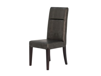 Scaun tapitat cu piele ecologica Accorso Grey