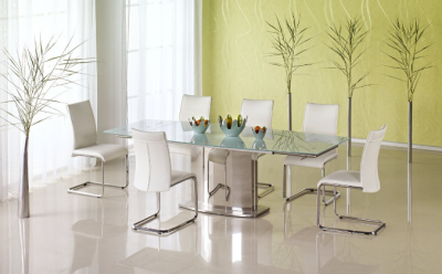 Masa din sticla Alexius, L160-240xl100xh75 cm