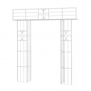 Arcada metalica de gradina Klara Alb, L210xl35xH235 cm