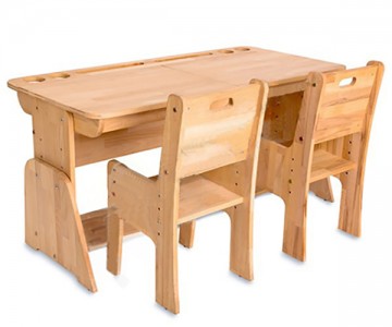 Masa de birou din lemn de fag, Ecodesk, L120xl55h46 cm