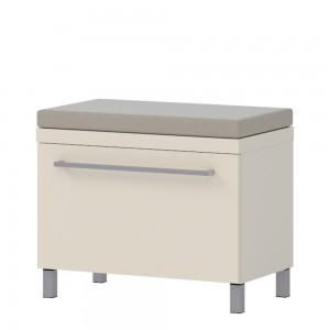 Banca tapitata cu stofa, cu 1 usa, Rio K1 Bej, l60xA35xH46 cm