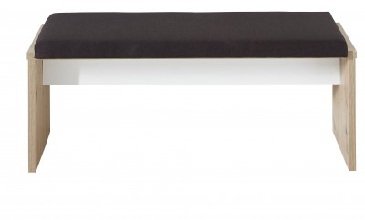 Banca tapitata cu stofa Madeline Stejar / Maro, l126xA40xH48 cm