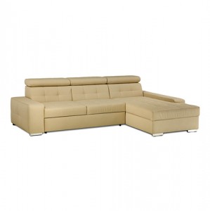 Coltar extensibil cu lada de depozitare, cu sezlong pe dreapta Bega Light Beige, l271xA180xH80 cm