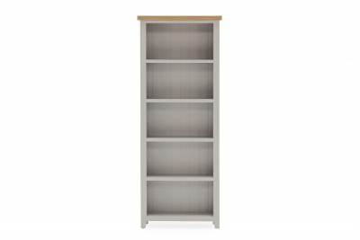 Biblioteca din lemn de pin si MDF Ferndale Large Grey / Oak, l70xA25xH177 cm