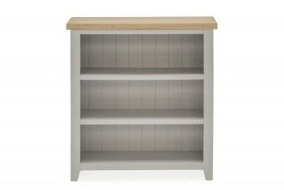 Biblioteca din lemn de pin si MDF Ferndale Low Grey / Oak, l78xA25xH86,1 cm