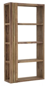 Biblioteca din lemn de Sheesham si metal Elegant Natural, l90xA35xH177 cm