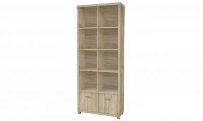 Biblioteca din MDF cu 2 usi Oscar Tall Natural, l80xA29,2xH195,2 cm
