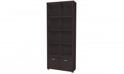 Biblioteca din MDF cu 2 usi Oscar Tall Wenge, l80xA29,2xH195,2 cm