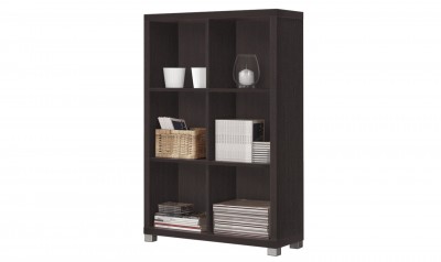 Biblioteca din MDF Oscar Low Wenge, l80xA29xH121 cm