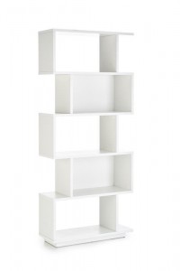 Biblioteca din pal Regalis-24 Alb, l80xA33xH184 cm