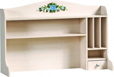 Biblioteca suspendata din pal, cu 1 sertar, pentru copii si tineret, Flora Natur, l116xA37xH79 cm