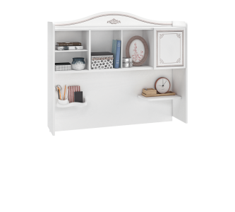 Biblioteca suspendata din pal, cu 1 usa pentru tineret Selena Grey Alb / Gri, l117xA28xH102 cm