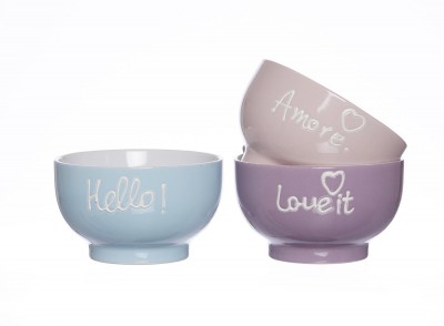 Set boluri cereale Words, Ø 13 cm, 3 piese