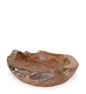 Bol decorativ din lemn Erosi Nuc, Ø20xH7 cm