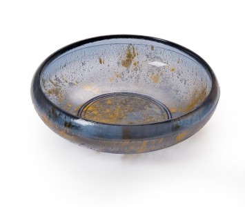 Bol decorativ Rustic Gold, Sticla, Ø 20 cm