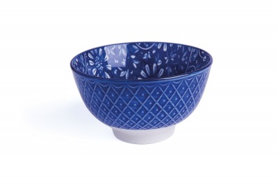 Bol din portelan, 200 ml, Ø10,5xH6 cm, Oriented Small Bleumarin