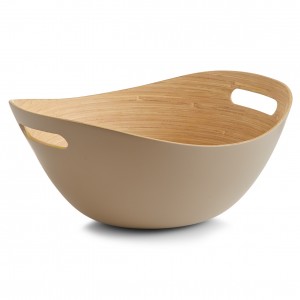Bol pentru salata, din bambus, Bamboo Grej, L30xl26xH14,5 cm