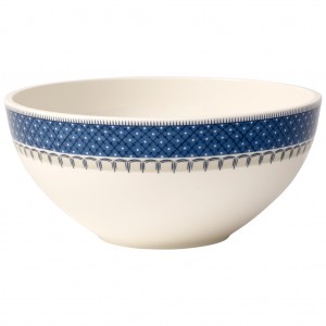 Bol salata, din portelan, Casale Blu Small Alb / Albastru, 24 cm, Villeroy & Boch
