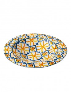 Bol servire din ceramica, Medicea Multicolor, Ø40 cm