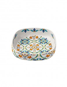 Bol servire din ceramica, Medicea Multicolor, L30xl30xH8 cm