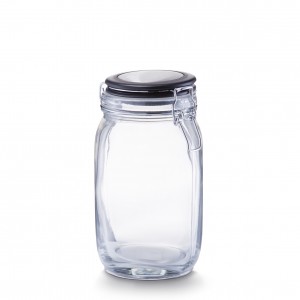 Borcan pentru depozitare cu capac, inchidere ermetica, 1500 ml, l11,5xA11,5xH20 cm