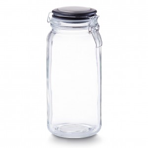 Borcan pentru depozitare cu capac, inchidere ermetica, 2100 ml, l11,5xA11,5xH26,5 cm