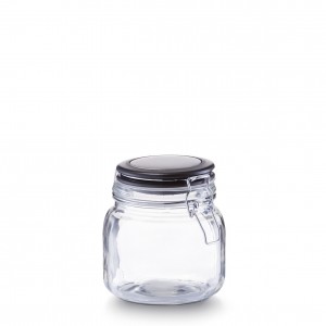 Borcan pentru depozitare cu capac, inchidere ermetica, 750 ml, l11,5xA11,5xH13 cm