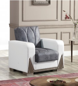 Fotoliu Extensibil Bugatti Gri K1, l94xA80xH90 cm