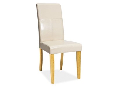 Scaun din lemn masiv C-114 crem-stejar ( S )