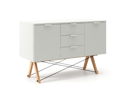 Comoda Midi Light Grey, l130xA50xH80 cm