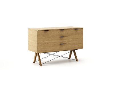 Comoda Midi Oak, l130xA50xH80 cm