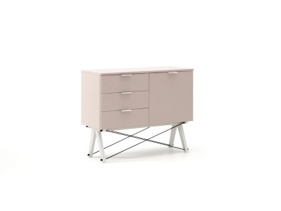 Comoda Mini Dusty Pink, l100xA40xH80 cm
