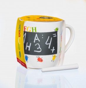 Cana portelan cu creta ABC, Flirt, 350 ml