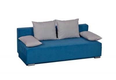 Canapea extensibila tapitata cu stofa, 3 locuri Dav Blue, l190xA90xH70 cm