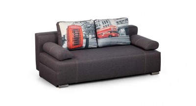 Canapea extensibila tapitata cu stofa, 3 locuri Fado London Bus, l190xA90xH70 cm