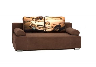 Canapea extensibila tapitata cu stofa, 3 locuri Fado Car, l190xA90xH70 cm