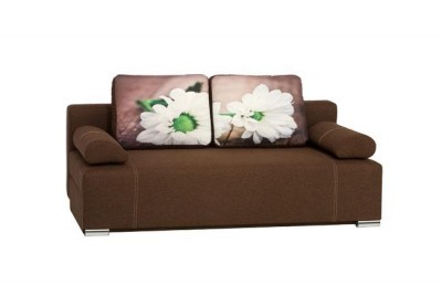 Canapea extensibila tapitata cu stofa, 3 locuri Fado Flowers, l190xA90xH70 cm