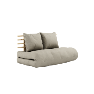 Canapea Extensibila 2 locuri, Shin Sano Natural Linen, l140xA85xH75 cm