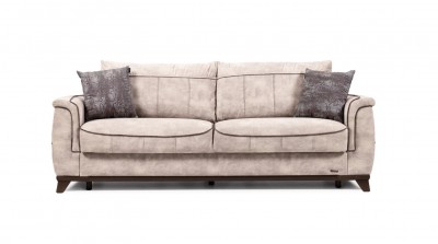 Canapea extensibila cu lada de depozitare, 3 locuri Babil Bej K4, l237xA96xH88 cm