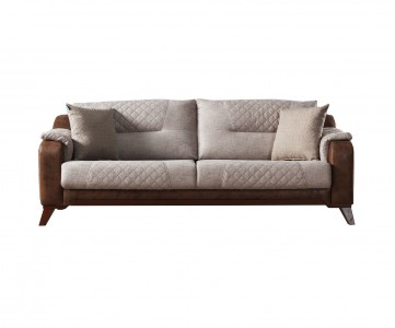 Canapea fixa tapitata, 3 locuri Flamenko Gri K1, l218xA96xH84 cm