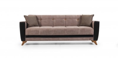 Canapea extensibila cu lada de depozitare, 3 locuri Grande Maro K3, l226xA82xH84 cm