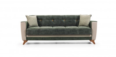 Canapea extensibila cu lada de depozitare, 3 locuri Grande Verde K2, l226xA82xH84 cm